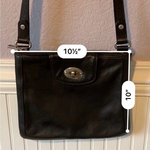 Fossil Black leather cross body bag